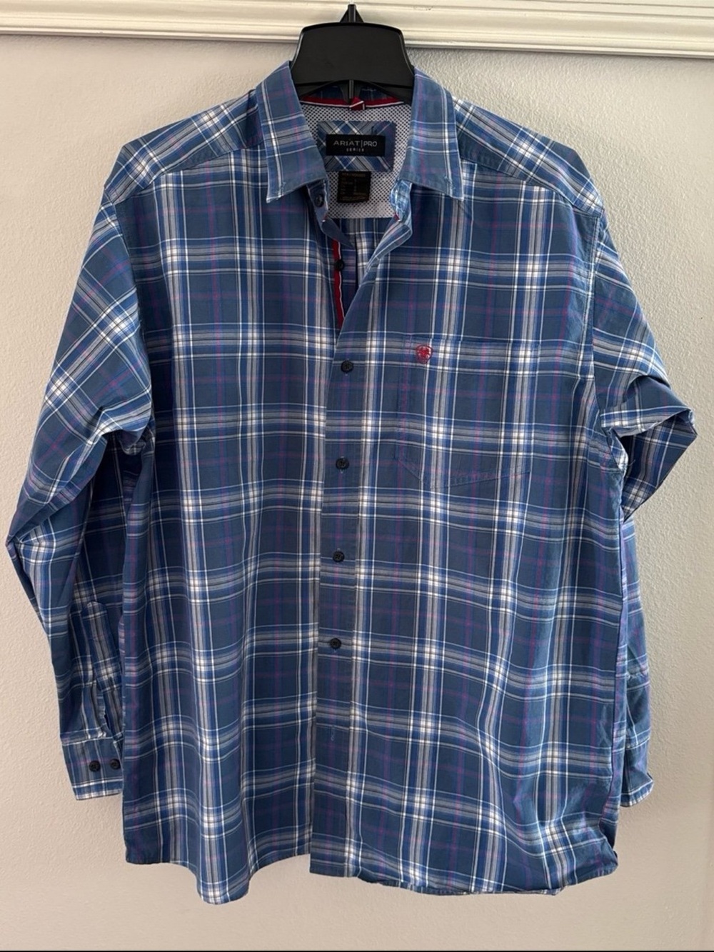 Ariat Pro Series "Jaxton" Classic Fit Men's Long Sleeve Western Snap Shirt L